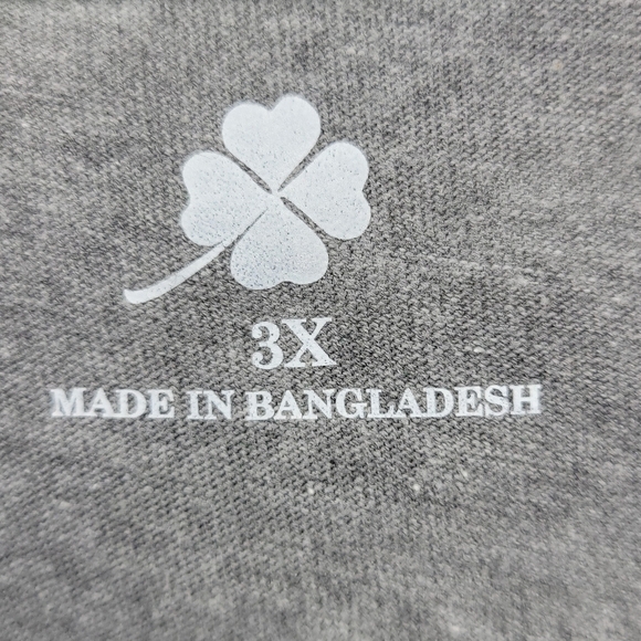 Made in Bangladesh Womens Metallic 4 Leaf Clover Longsleeve T-Shirt Size 3X - Picture 6 of 7